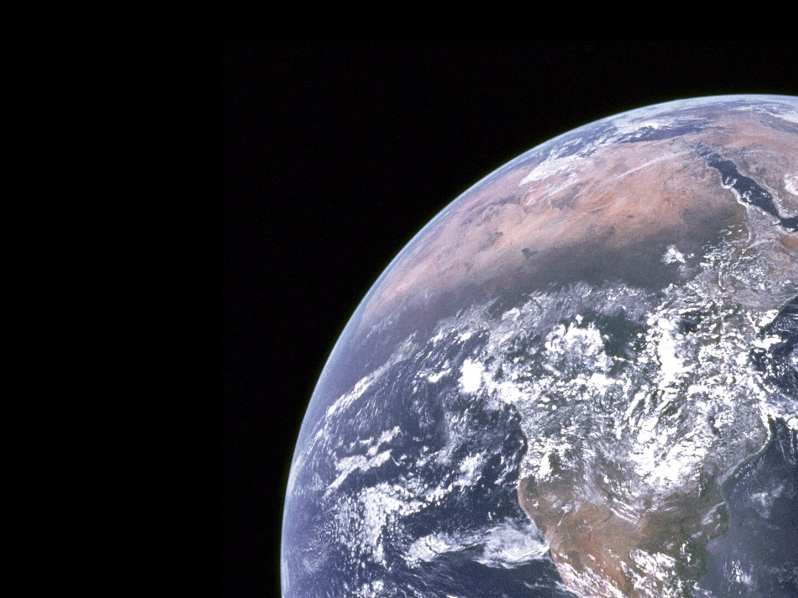 Section of planet Earth seen from space